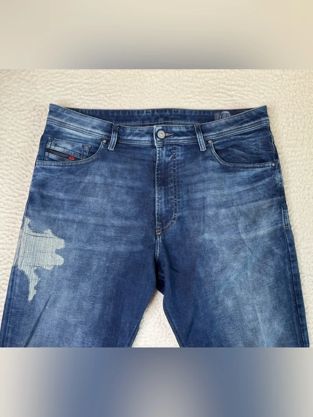 Diesel Narrot T Zip Fly Stretch Distressed Jeans JogJeans Men's Size 34 Italy